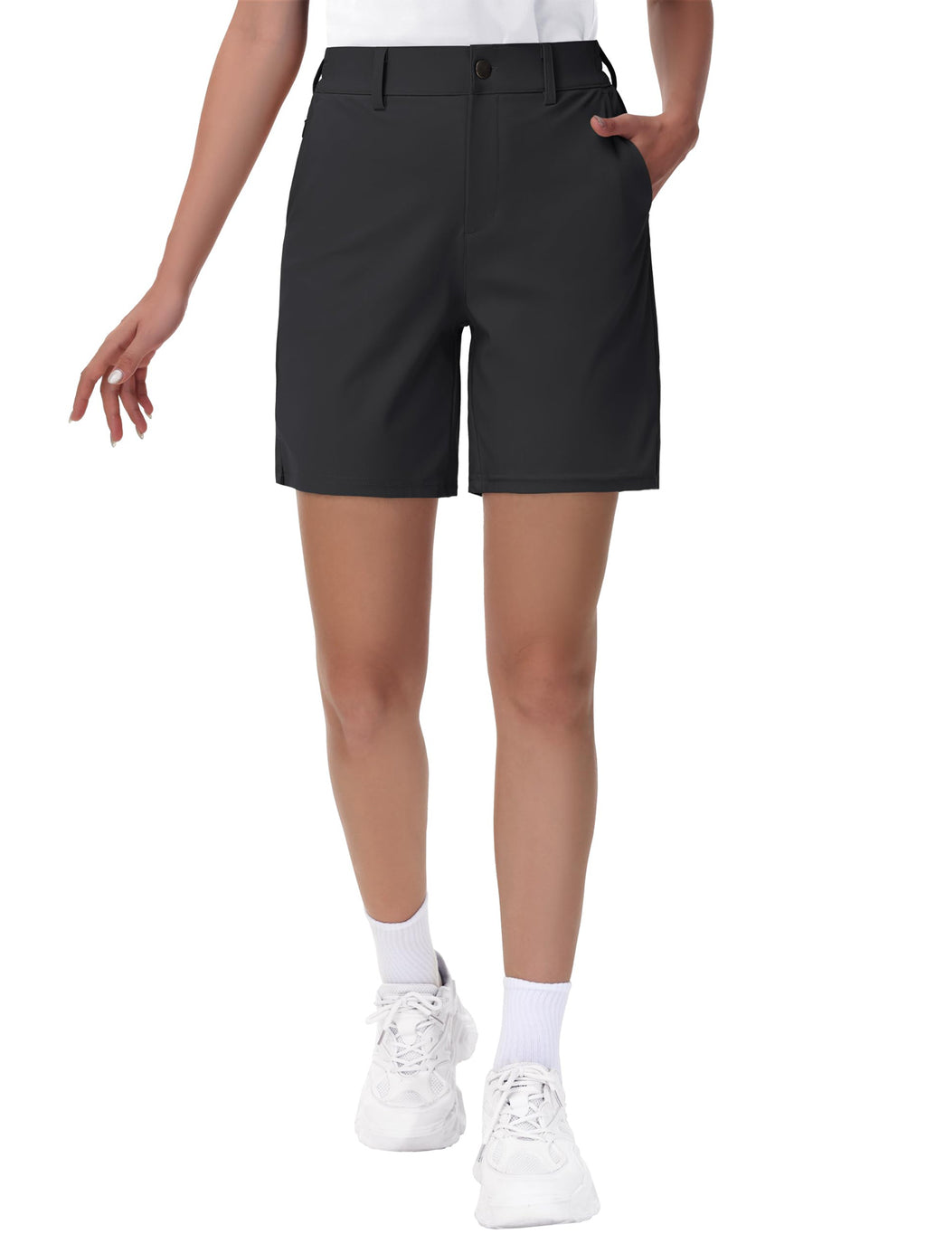 Women's Stretch Golf Shorts | Lightweight Quick-Dry Bermuda Shorts with Pockets