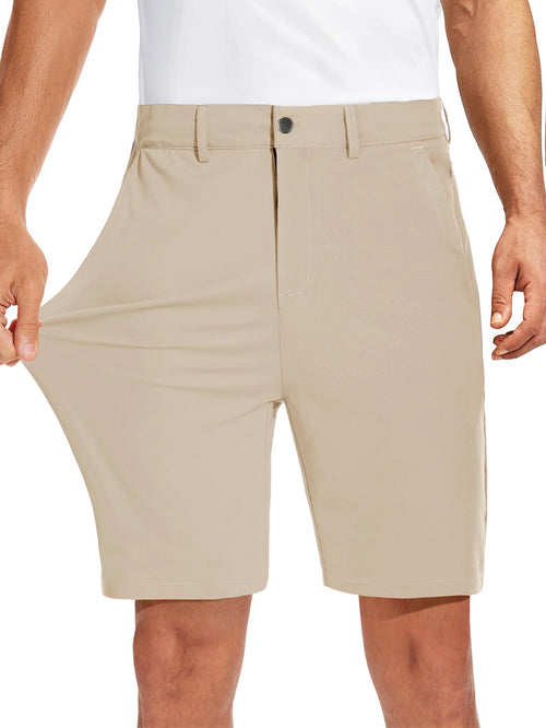 Men's Stretch Golf Shorts | Lightweight Quick-Dry Flat-Front Performance Shorts with Pockets