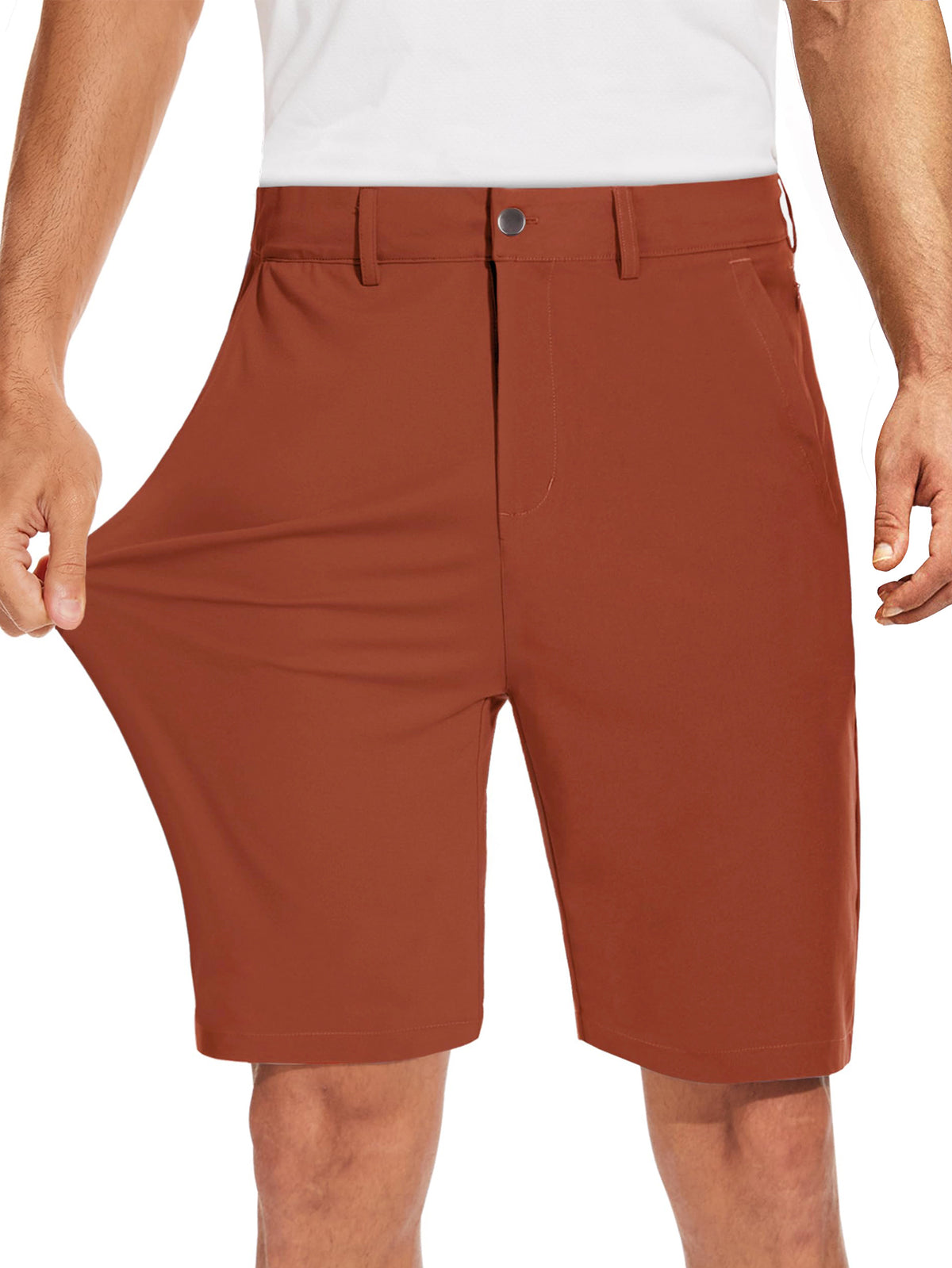 Men's Stretch Golf Shorts | Lightweight Quick-Dry Flat-Front Performance Shorts with Pockets