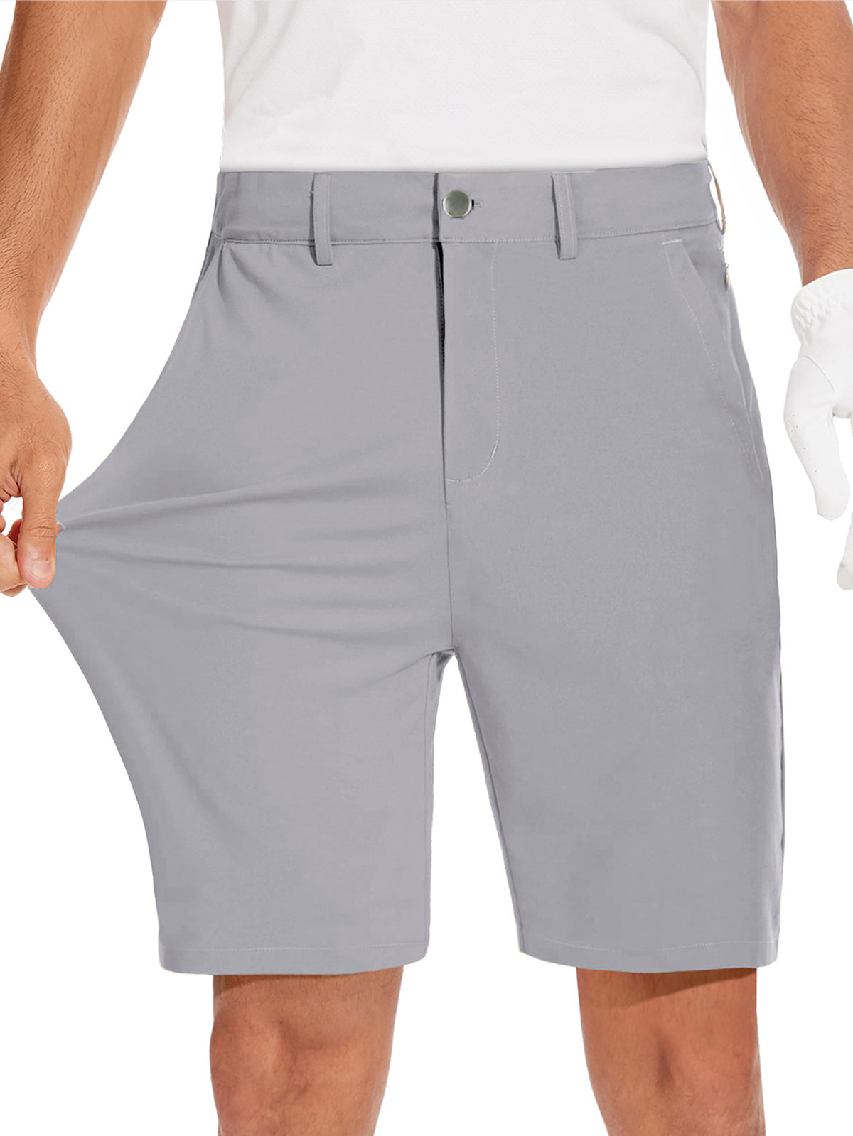 Men's Stretch Golf Shorts | Lightweight Quick-Dry Flat-Front Performance Shorts with Pockets