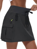 Women's High-Waist Cargo Outdoor Skort | Quick-Dry Hiking Skirt with Built-in Shorts &amp; Pockets
