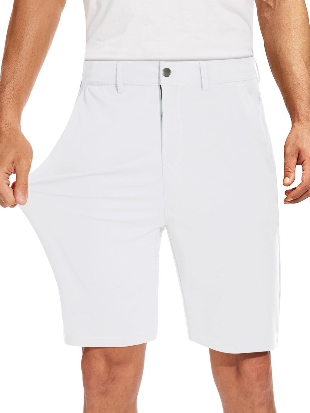 Men's Stretch Golf Shorts | Lightweight Quick-Dry Flat-Front Performance Shorts with Pockets