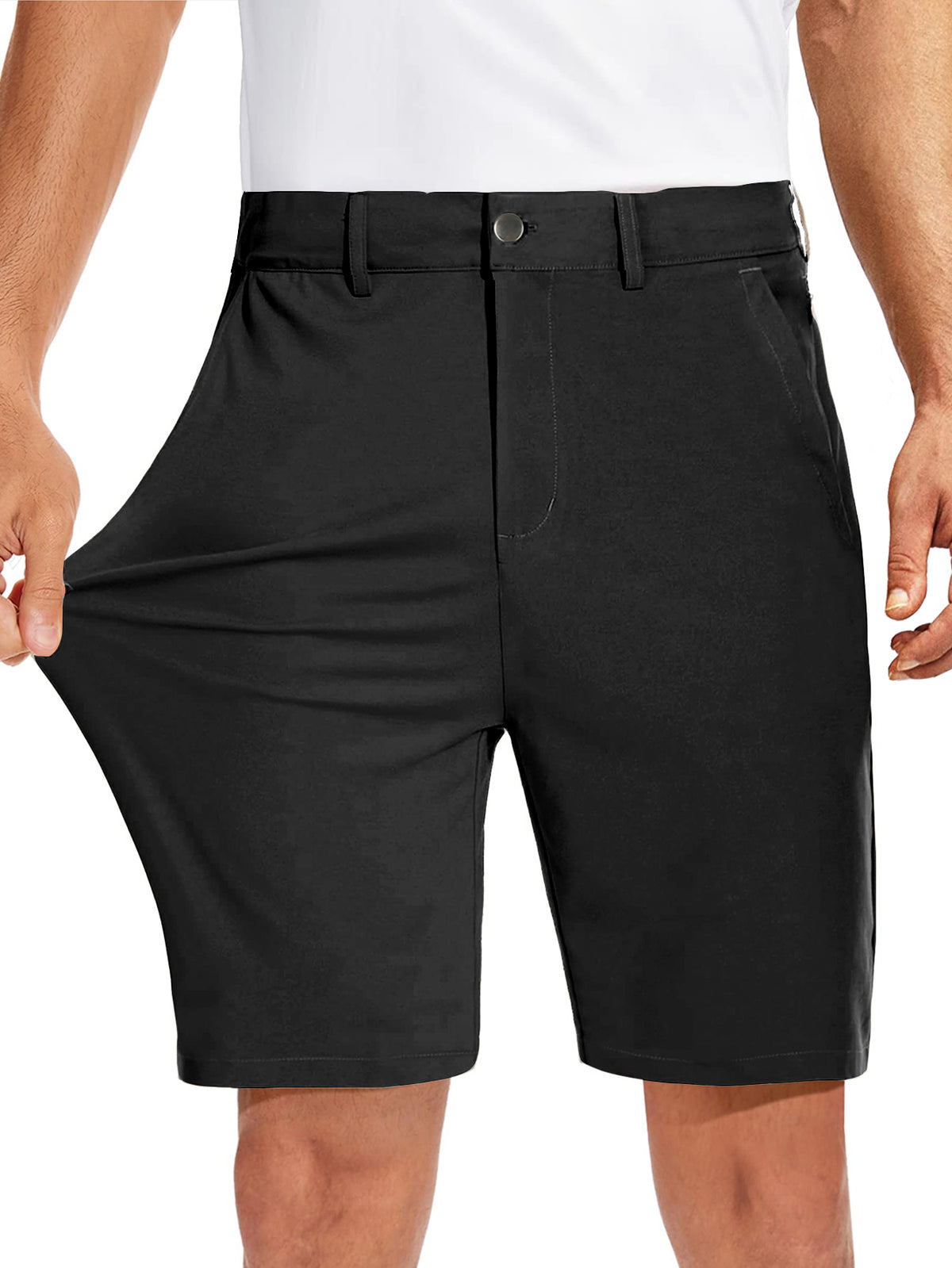 Men's Stretch Golf Shorts | Lightweight Quick-Dry Flat-Front Performance Shorts with Pockets