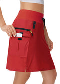 Women's High-Waisted Outdoor Cargo Skort | Quick-Dry Hiking Skirt with Built-in Shorts &amp; Pockets