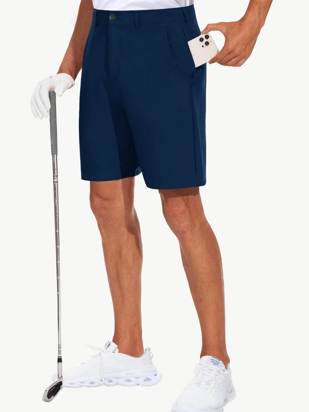 Men's Stretch Golf Shorts | Lightweight Quick-Dry Flat-Front Performance Shorts with Pockets