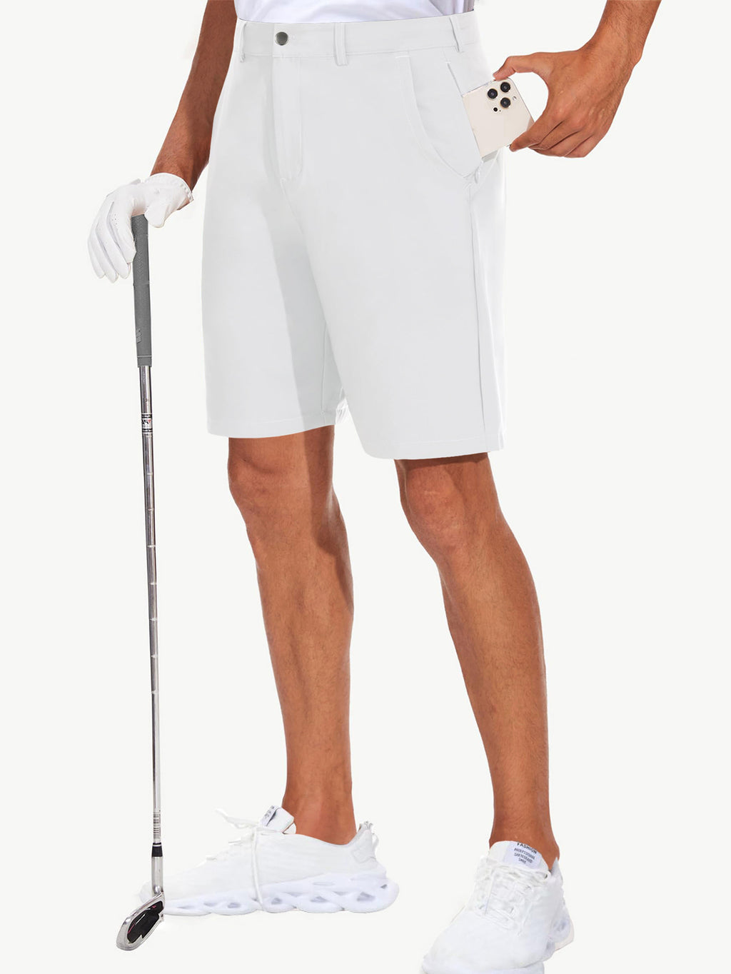 Men's Stretch Golf Shorts | Lightweight Quick-Dry Flat-Front Performance Shorts with Pockets