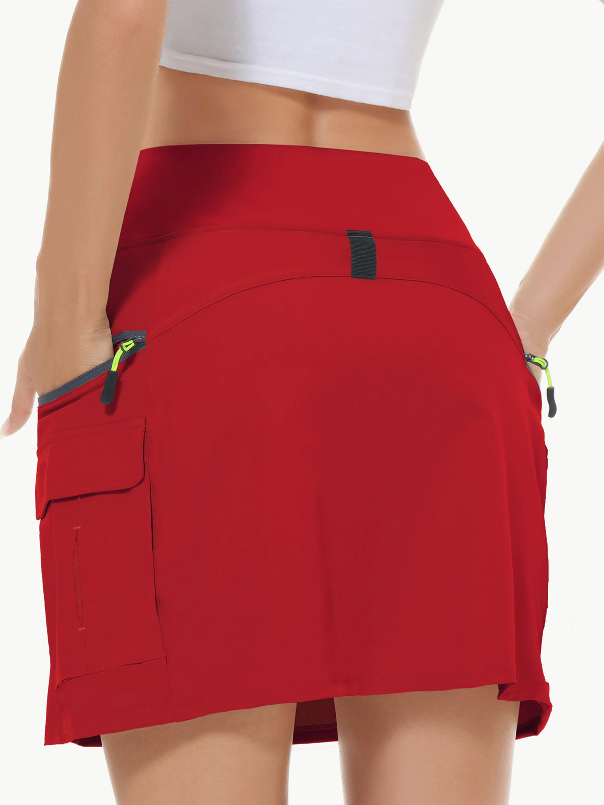 Women's High-Waist Cargo Outdoor Skort | Quick-Dry Hiking Skirt with Built-in Shorts &amp; Pockets
