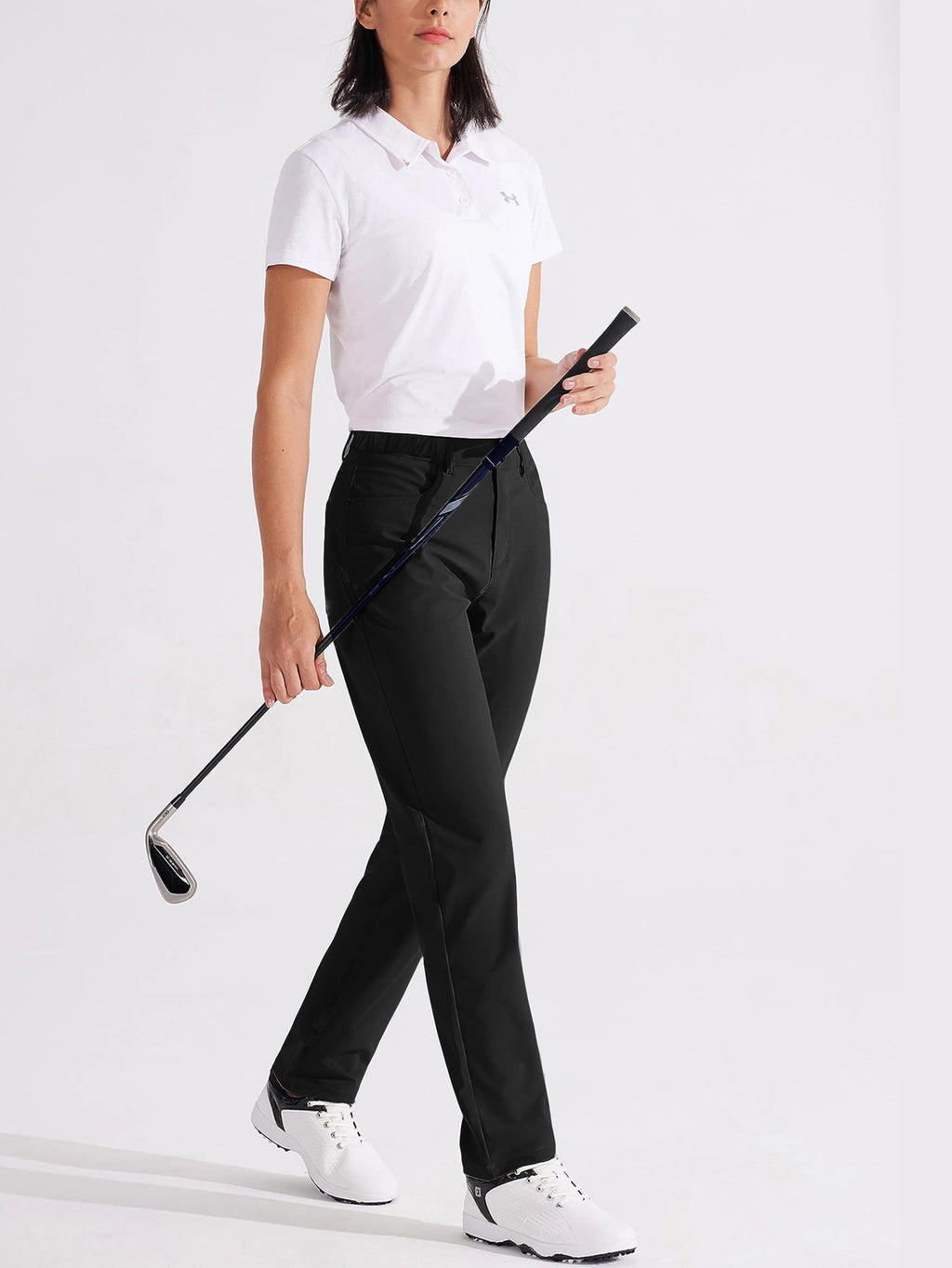 Women's Stretch Woven Golf Pants | Slim-Fit Multi-Pocket Pants for Golf &amp; Work
