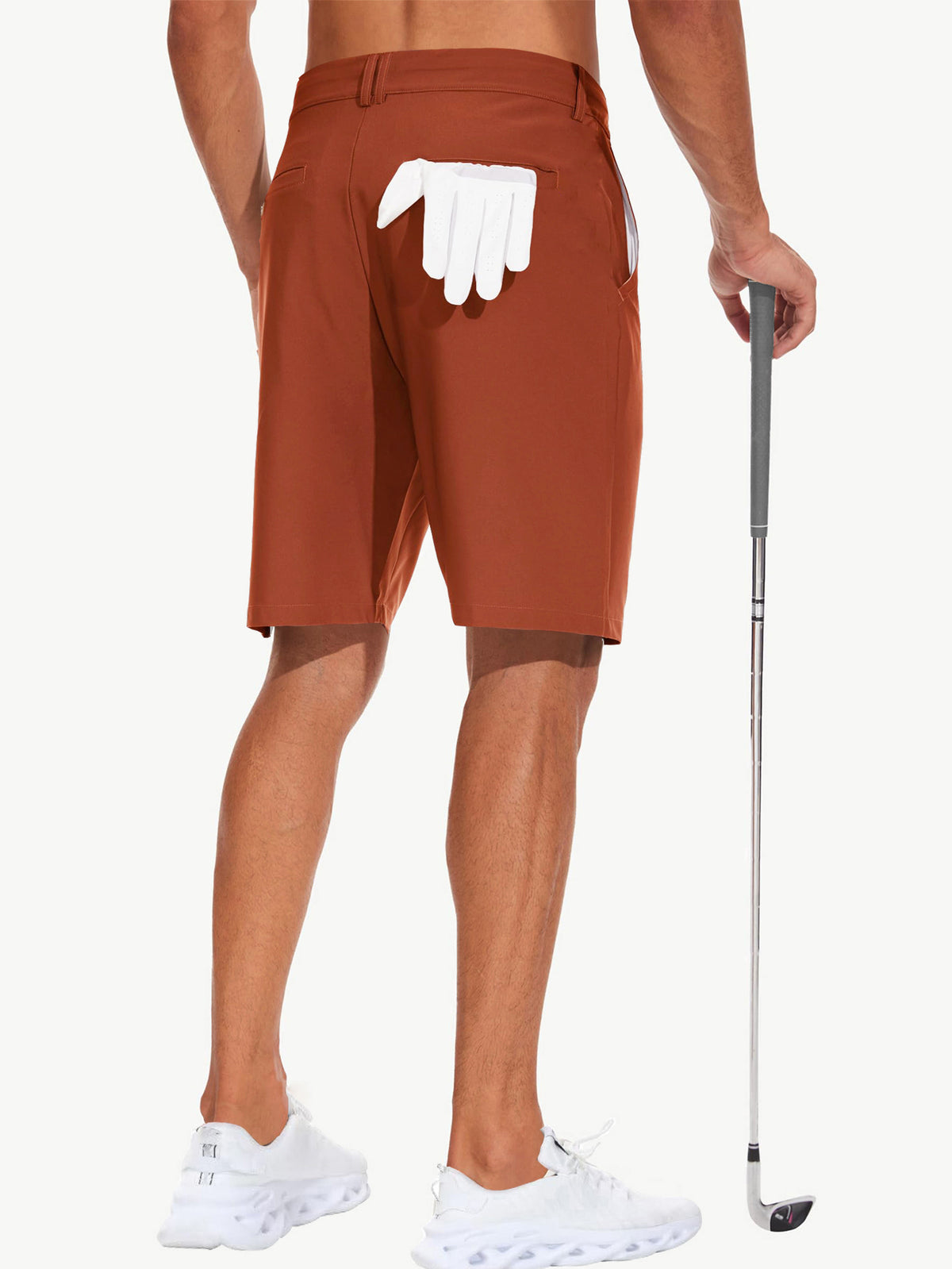 Men's Stretch Golf Shorts | Lightweight Quick-Dry Flat-Front Performance Shorts with Pockets