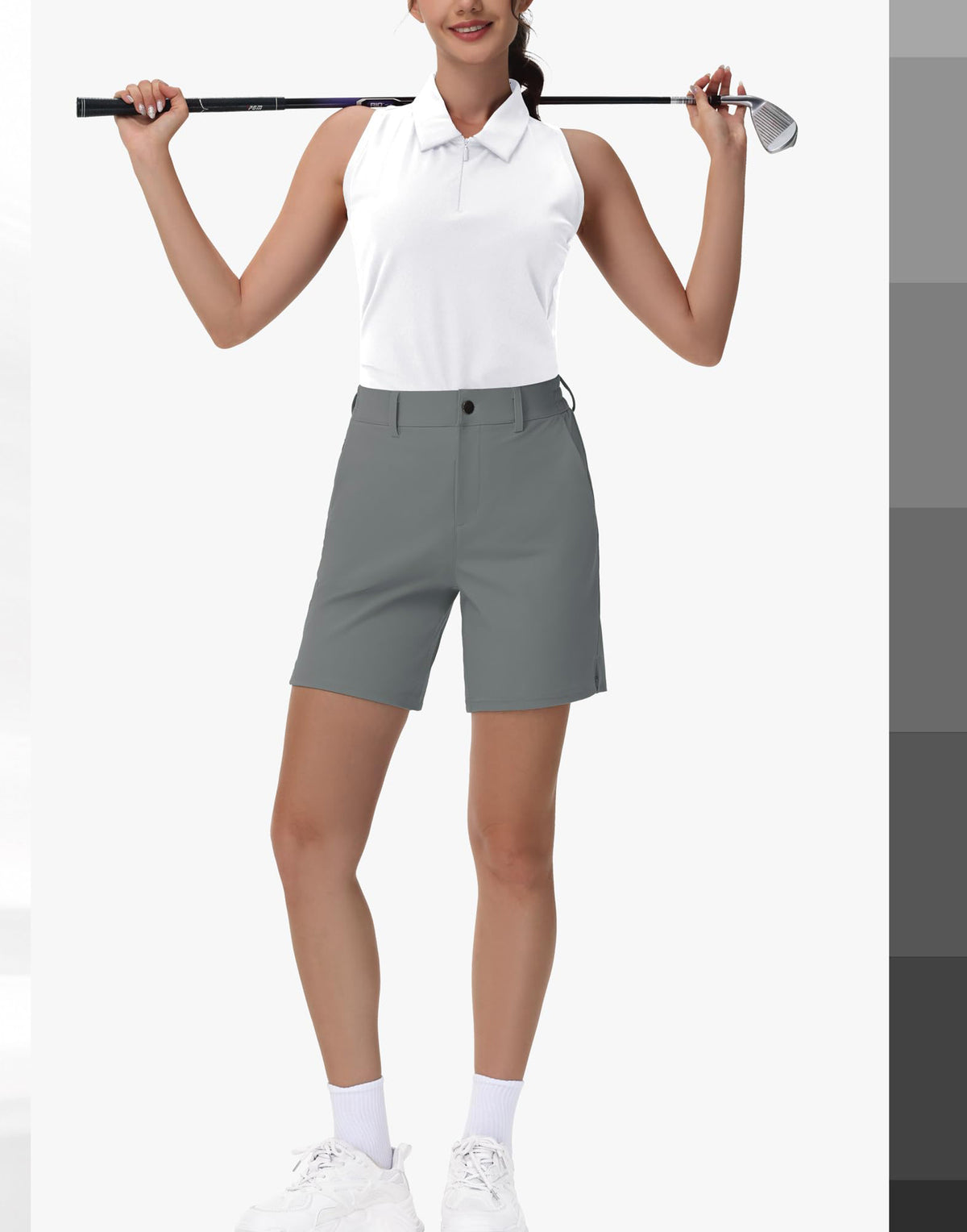 Women's Stretch Golf Shorts | Lightweight Quick-Dry Bermuda Shorts with Pockets