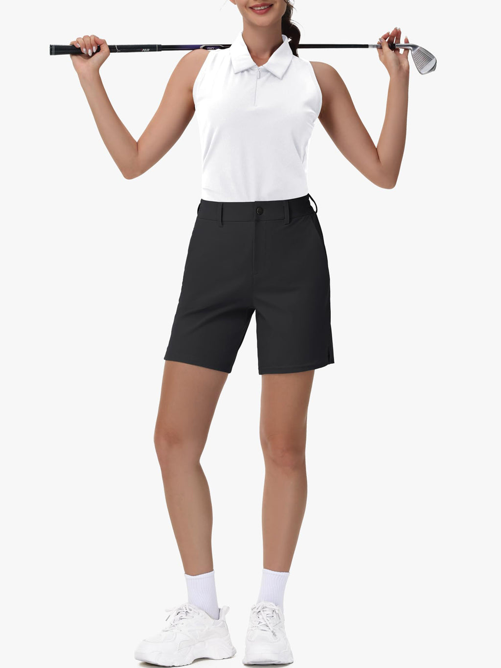 Women's Stretch Golf Shorts | Lightweight Quick-Dry Bermuda Shorts with Pockets