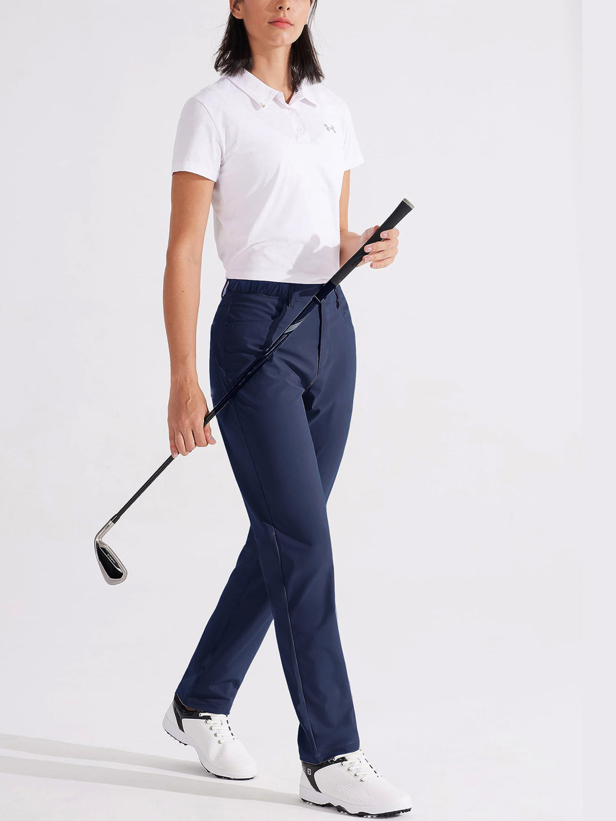 Women's Stretch Woven Golf Pants | Slim-Fit Multi-Pocket Pants for Golf &amp; Work