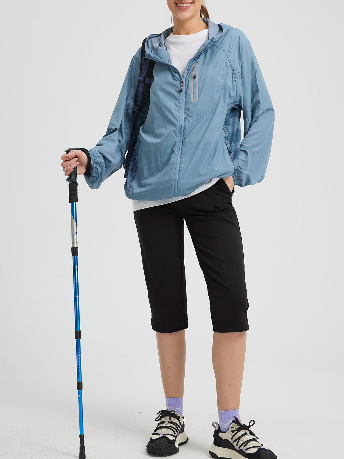 Women's Stretch Golf Capri Pants | Slim-Fit Cropped Outdoor Pants with Pockets &amp; Belt Loops