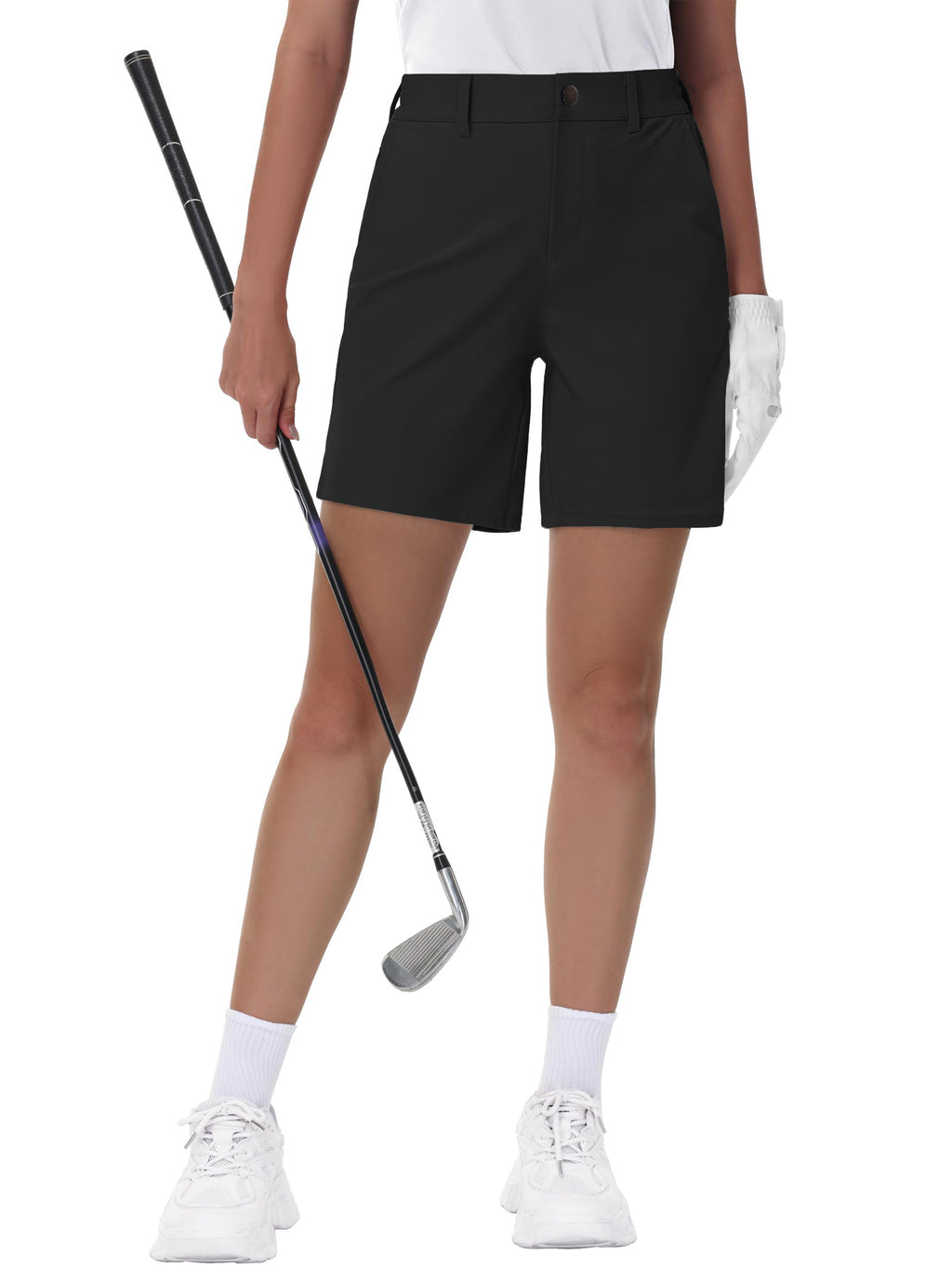 Women's Stretch Golf Shorts | Lightweight Quick-Dry Bermuda Shorts with Pockets