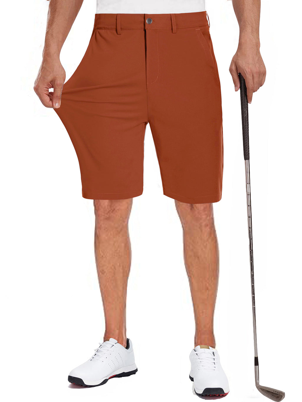 Men's Stretch Golf Shorts | Lightweight Quick-Dry Flat-Front Performance Shorts with Pockets