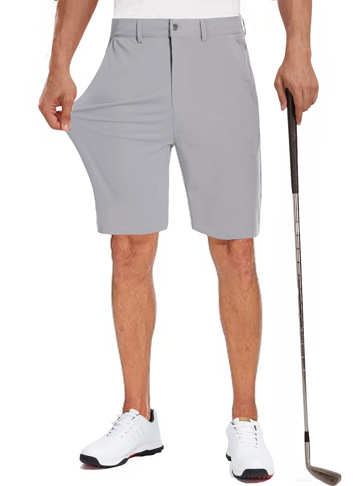 Men's Stretch Golf Shorts | Lightweight Quick-Dry Flat-Front Performance Shorts with Pockets