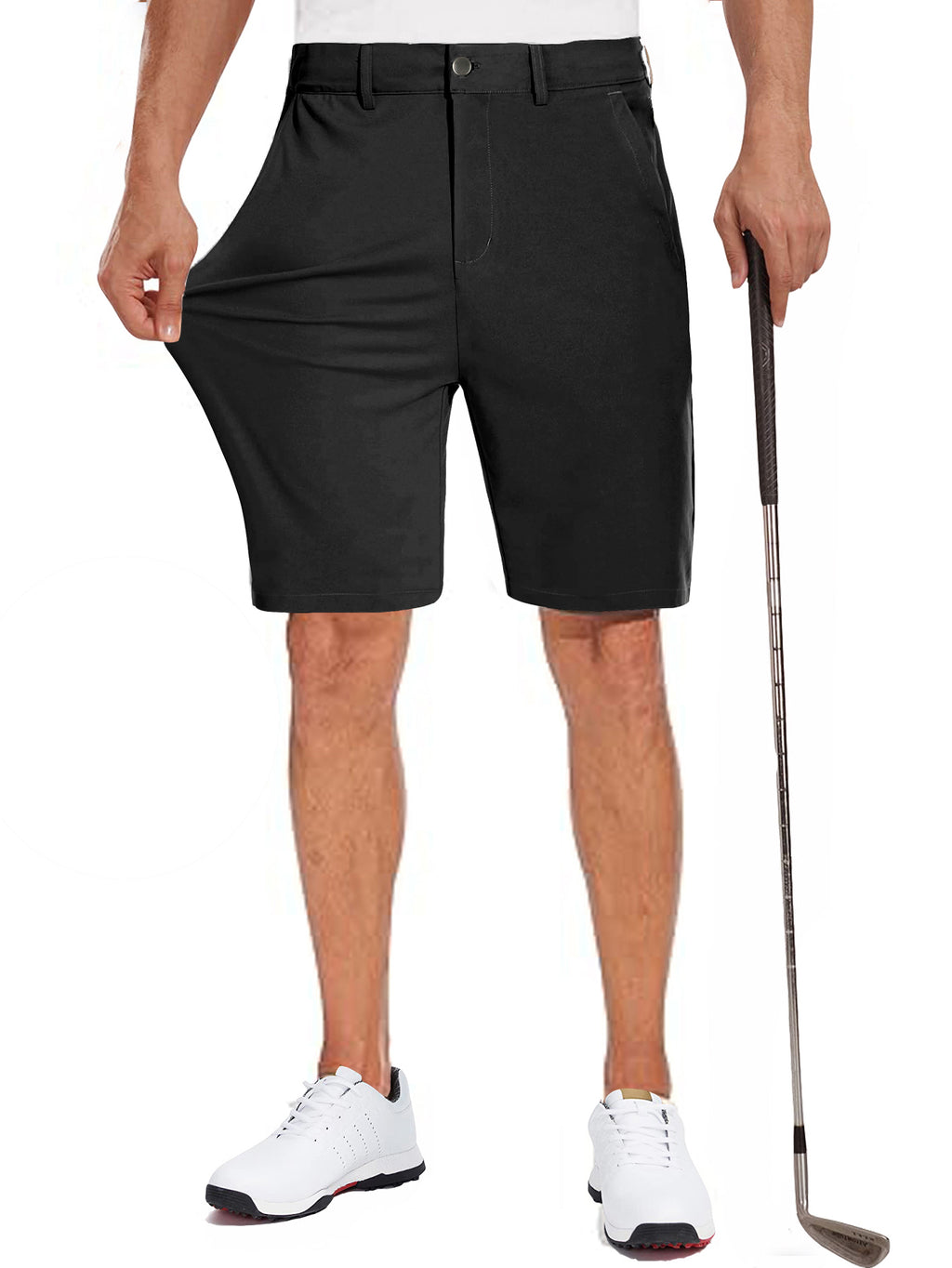Men's Stretch Golf Shorts | Lightweight Quick-Dry Flat-Front Performance Shorts with Pockets