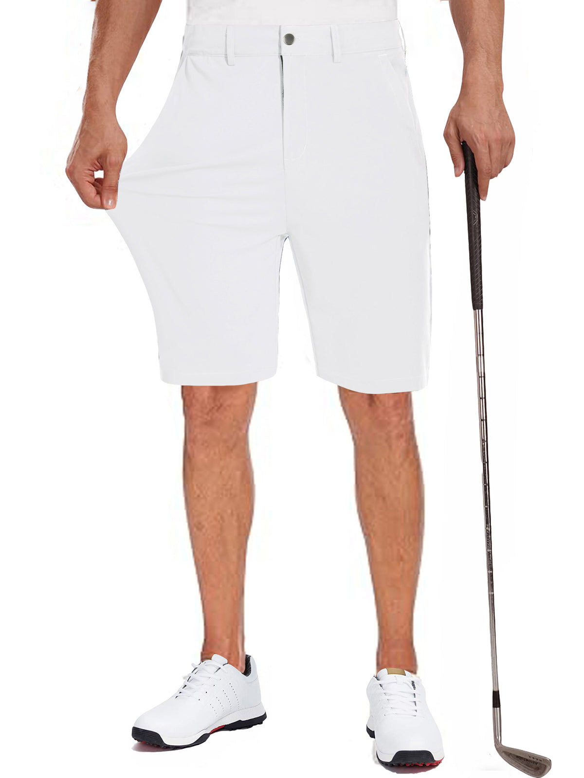 Men's Stretch Golf Shorts | Lightweight Quick-Dry Flat-Front Performance Shorts with Pockets