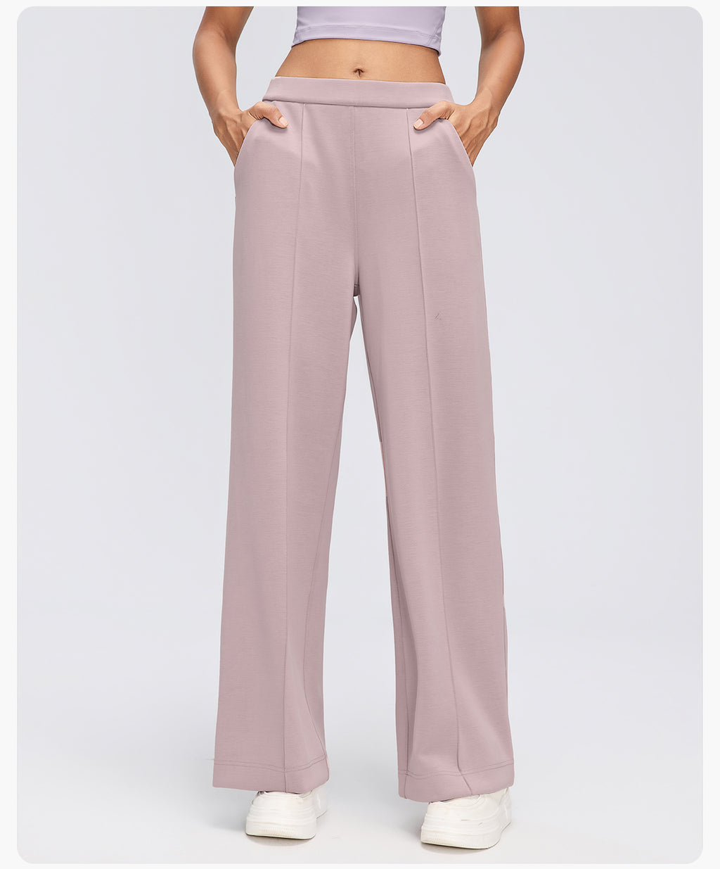 Women's Modal Air Layer Wide-Leg Pants | Soft Drape High-Waist Lounge & Yoga Trousers