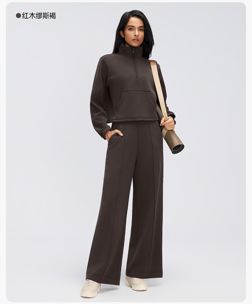 Women's Modal Air Layer Wide-Leg Pants | Soft Drape High-Waist Lounge & Yoga Trousers