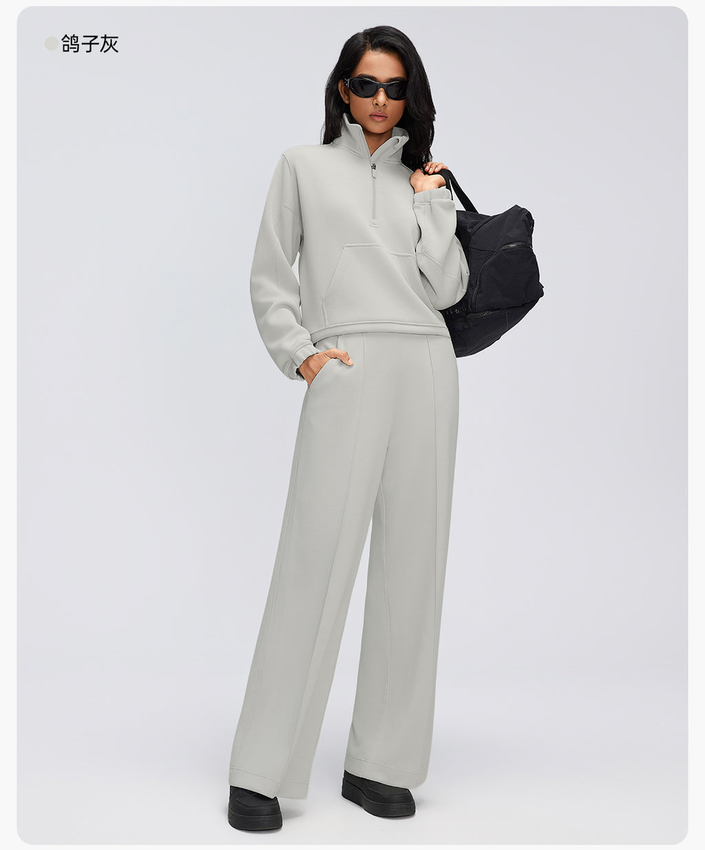 Women's Modal Air Layer Wide-Leg Pants | Soft Drape High-Waist Lounge & Yoga Trousers