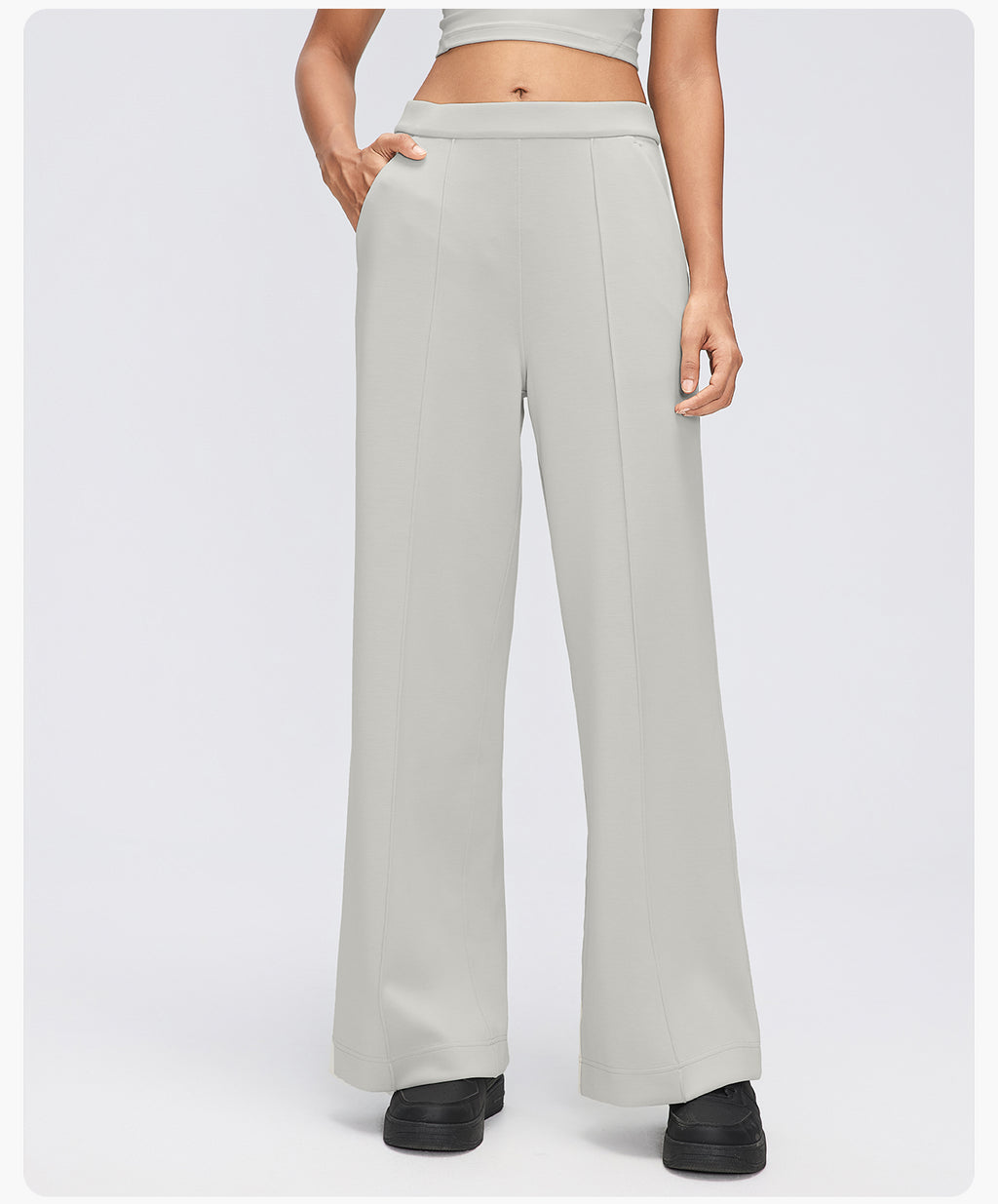 Women's Modal Air Layer Wide-Leg Pants | Soft Drape High-Waist Lounge & Yoga Trousers