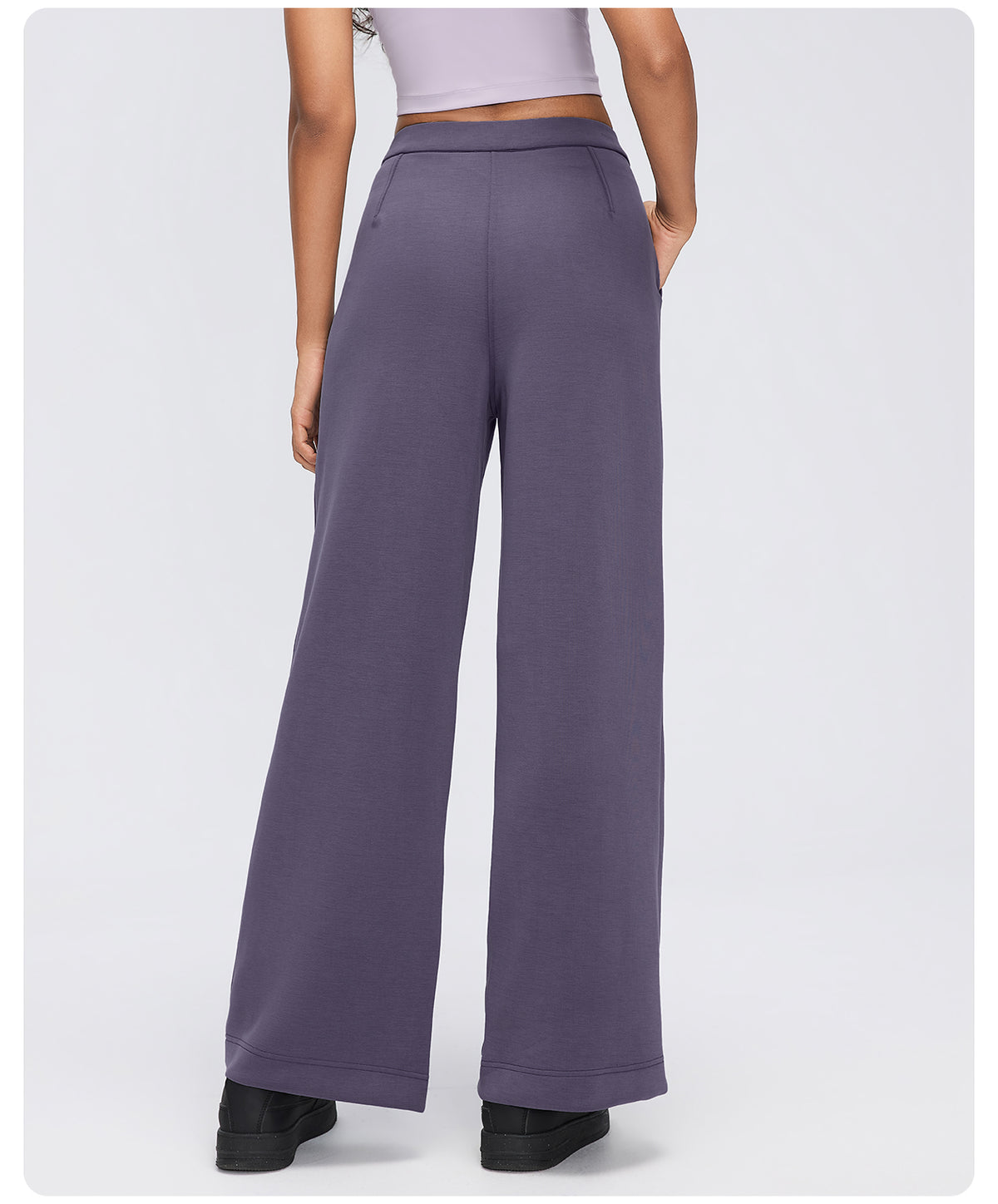 Women's Modal Air Layer Wide-Leg Pants | Soft Drape High-Waist Lounge & Yoga Trousers