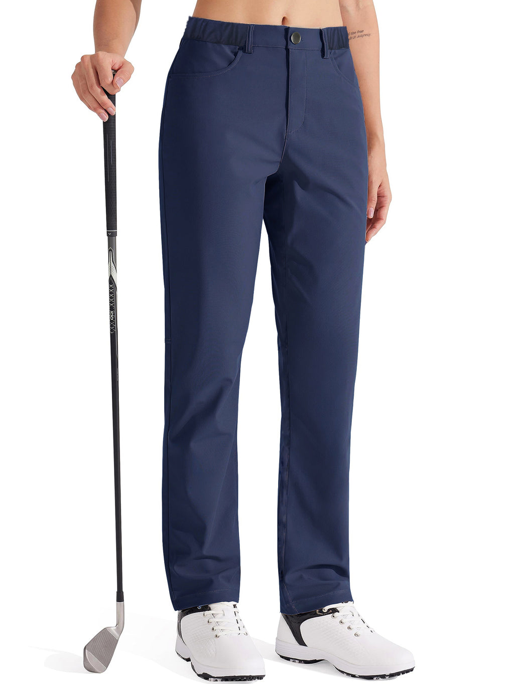 Women's Stretch Woven Golf Pants | Slim-Fit Multi-Pocket Pants for Golf &amp; Work