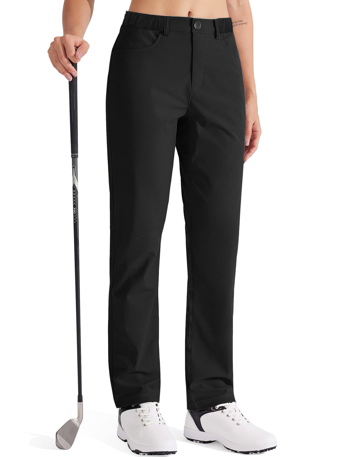 Women's Stretch Woven Golf Pants | Slim-Fit Multi-Pocket Pants for Golf &amp; Work